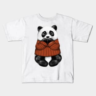 Cute Panda Girl Kids T-Shirt